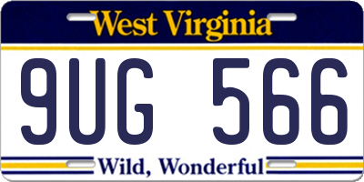 WV license plate 9UG566