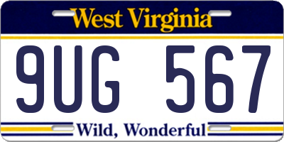 WV license plate 9UG567