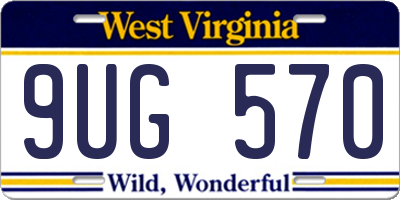 WV license plate 9UG570