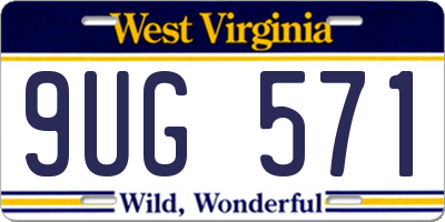 WV license plate 9UG571
