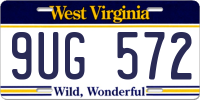 WV license plate 9UG572