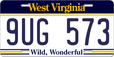 WV license plate 9UG573