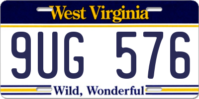 WV license plate 9UG576