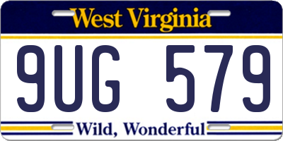 WV license plate 9UG579