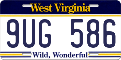 WV license plate 9UG586