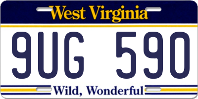 WV license plate 9UG590