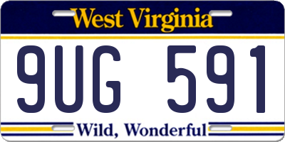 WV license plate 9UG591