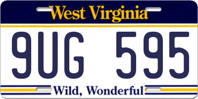 WV license plate 9UG595