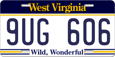 WV license plate 9UG606