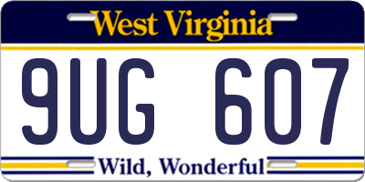 WV license plate 9UG607