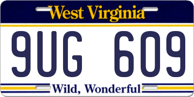 WV license plate 9UG609