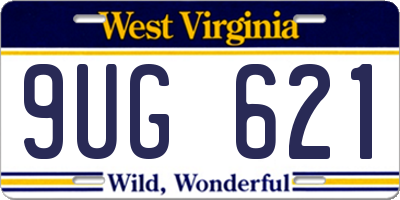 WV license plate 9UG621
