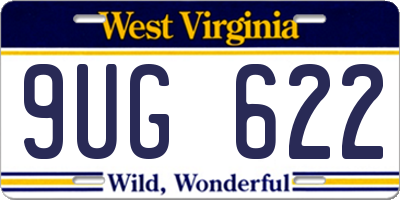 WV license plate 9UG622