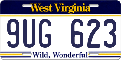 WV license plate 9UG623