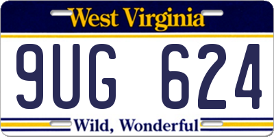 WV license plate 9UG624