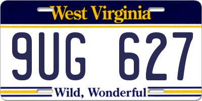 WV license plate 9UG627
