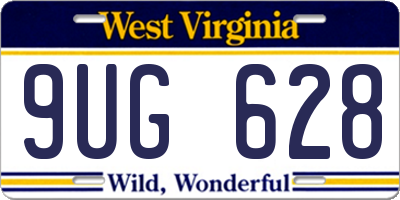 WV license plate 9UG628