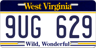 WV license plate 9UG629