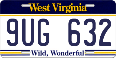 WV license plate 9UG632