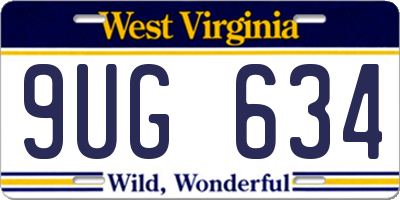 WV license plate 9UG634