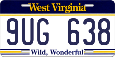 WV license plate 9UG638