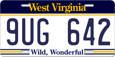 WV license plate 9UG642