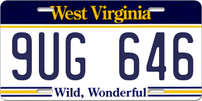WV license plate 9UG646