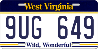 WV license plate 9UG649