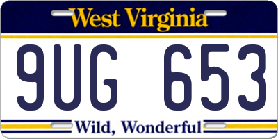 WV license plate 9UG653