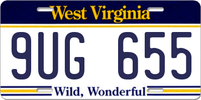 WV license plate 9UG655
