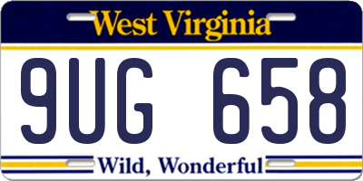WV license plate 9UG658