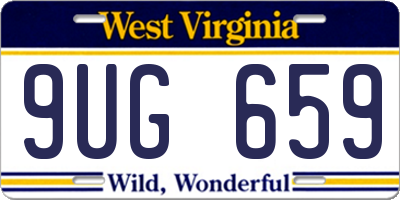 WV license plate 9UG659