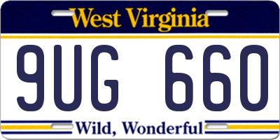 WV license plate 9UG660