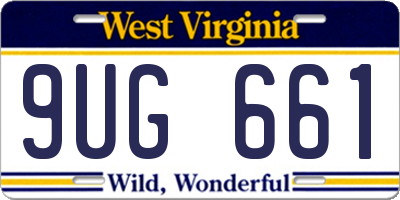 WV license plate 9UG661
