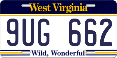 WV license plate 9UG662