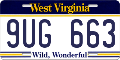 WV license plate 9UG663