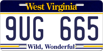 WV license plate 9UG665