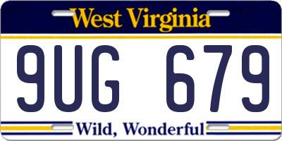 WV license plate 9UG679