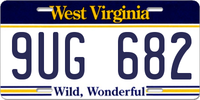 WV license plate 9UG682