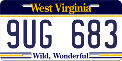 WV license plate 9UG683