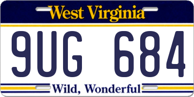 WV license plate 9UG684