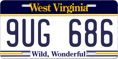WV license plate 9UG686