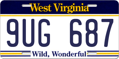 WV license plate 9UG687