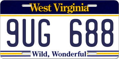 WV license plate 9UG688