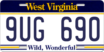 WV license plate 9UG690
