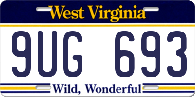 WV license plate 9UG693