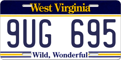 WV license plate 9UG695