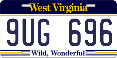 WV license plate 9UG696