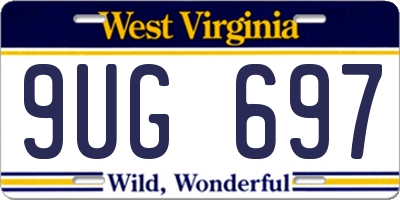 WV license plate 9UG697