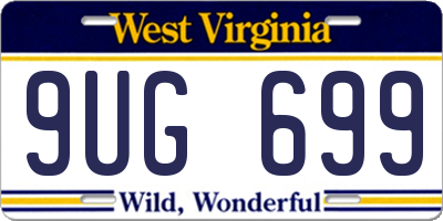WV license plate 9UG699
